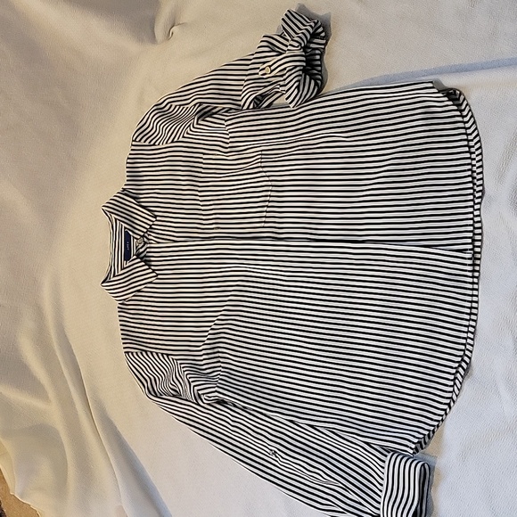 Apt. 9 Black White Striped Button-down Blouse XS Mint Condition - Picture 2 of 7